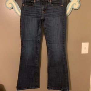 Boot cut American eagle jeans.